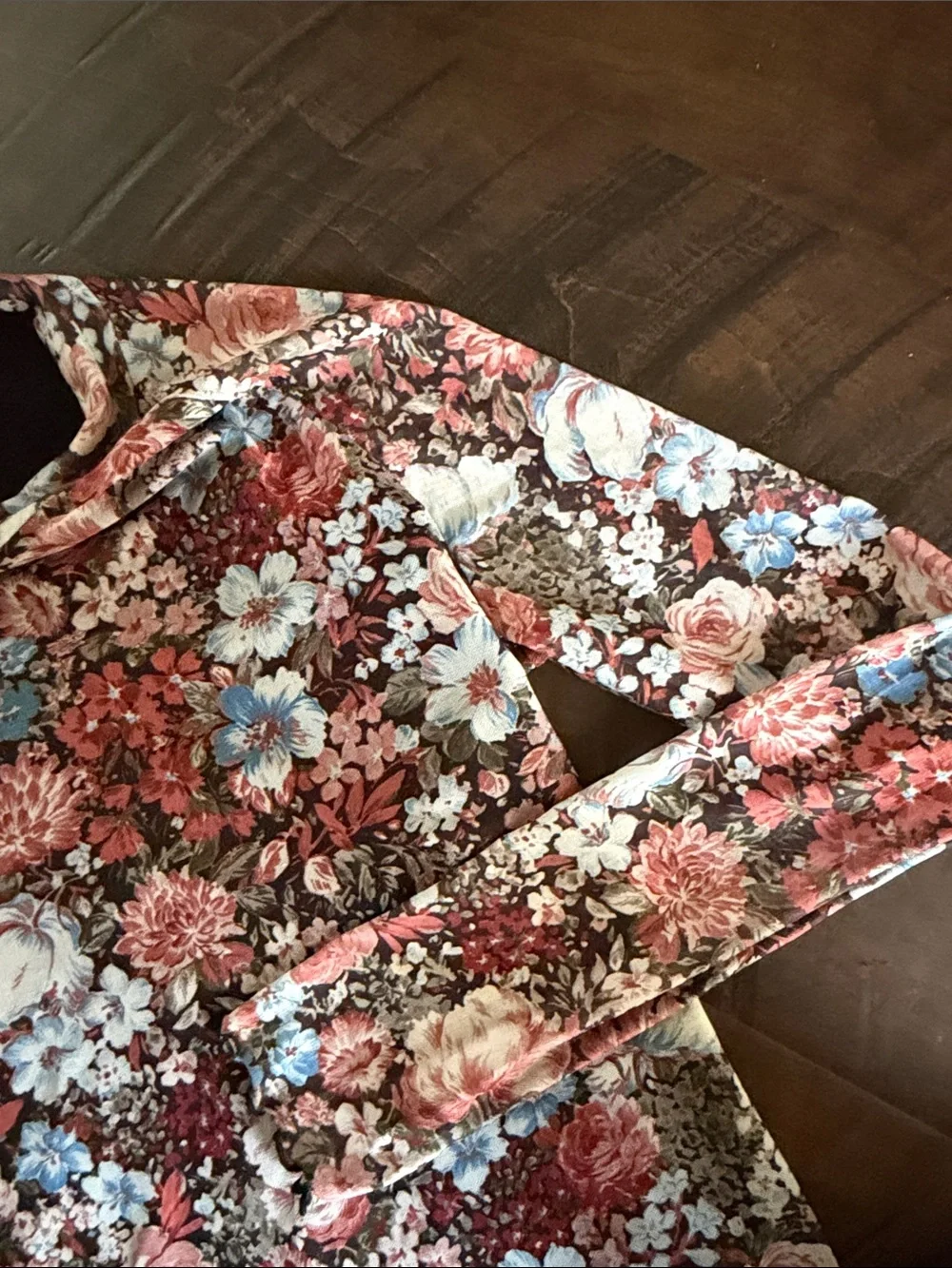 Floral Mock Neck Long-Sleeve Top in Pink Multi - Picture 3 of 5